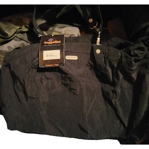 Baggallini Hampton Nylon Tote Bag Purse Black